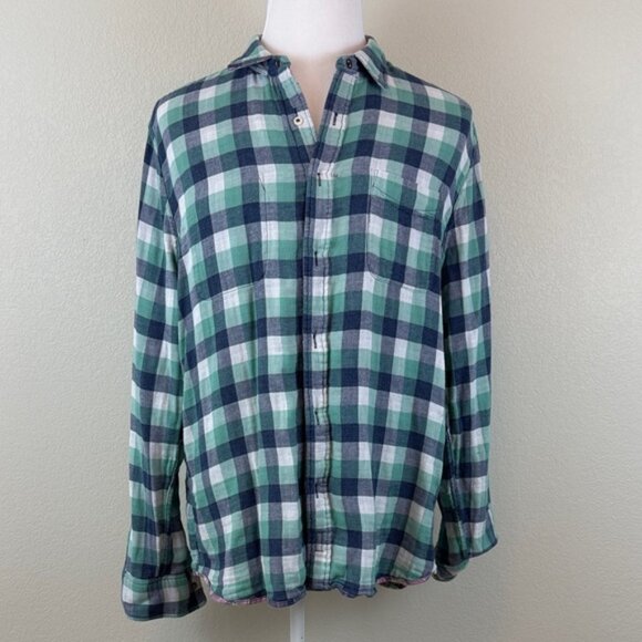 Faherty Plaid Reversible Flannel Button-Up Men's Shirt Size XL - Picture 5 of 9